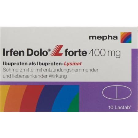 Irfen Dolo L forte Lactab 400 mg 10 pcs - PrimeCare Global