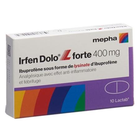 Irfen Dolo L forte Lactab 400 mg 10 pcs - PrimeCare Global