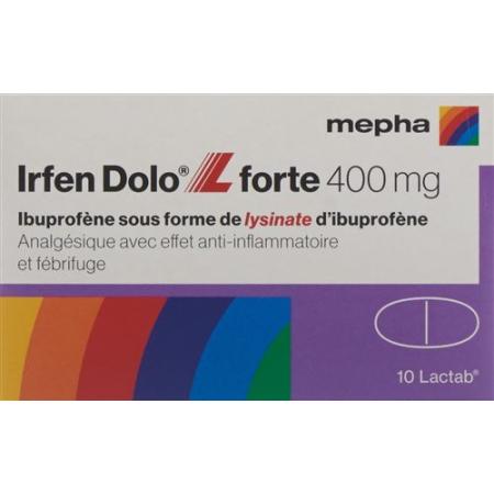 Irfen Dolo L forte Lactab 400 mg 10 pcs - PrimeCare Global