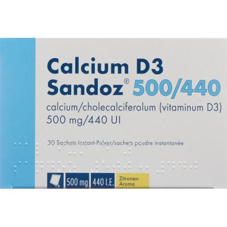 Calcium D3 Sandoz powder 500/440 bag 30 pieces - PrimeCare Global