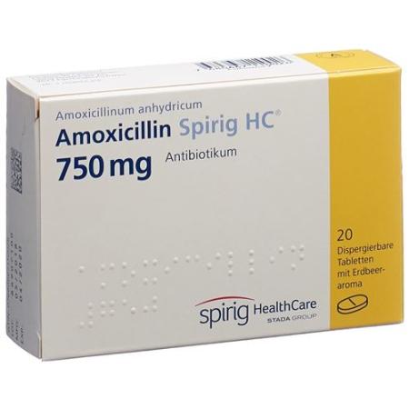 Amoxicillin Spirig HC Disp Tabl 750 mg 20 pcs - PrimeCare Global
