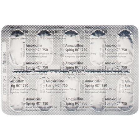 Amoxicillin Spirig HC Disp Tabl 750 mg 20 pcs - PrimeCare Global
