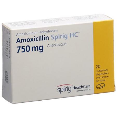 Amoxicillin Spirig HC Disp Tabl 750 mg 20 pcs - PrimeCare Global