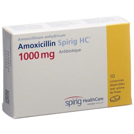 Amoxicillin Spirig HC Disp Tabl 1000 mg 10 pcs - PrimeCare Global