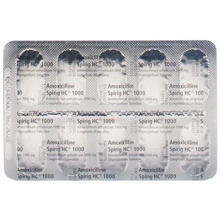 Amoxicillin Spirig HC Disp Tabl 1000 mg 10 pcs - PrimeCare Global