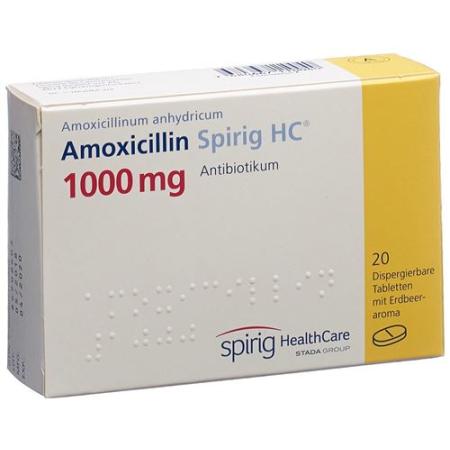 Amoxicillin Spirig HC Disp Tabl 1000 mg 20 pcs - PrimeCare Global