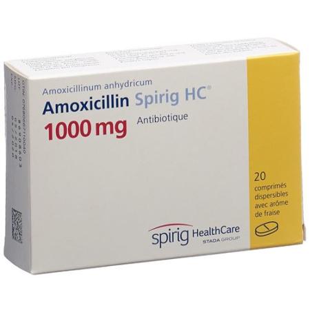 Amoxicillin Spirig HC Disp Tabl 1000 mg 20 pcs - PrimeCare Global