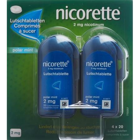 Nicorette Polar Mint lozenges 2 mg 80 pcs - PrimeCare Global
