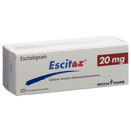 Escitax Filmtablet 20 mg 98 pcs - PrimeCare Global