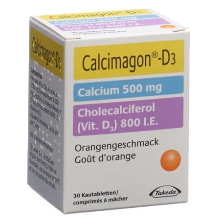 Calcimagon D3 Kautabl 500/800 Orange Ds 30 pcs - PrimeCare Global