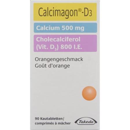 Calcimagon D3 Kautabl 500/800 Orange Ds 90 pcs - PrimeCare Global