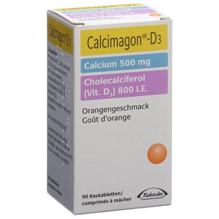 Calcimagon D3 Kautabl 500/800 Orange Ds 90 pcs - PrimeCare Global