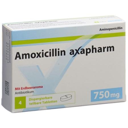 Amoxicillin Axapharm Disp Tabl 750 mg 4 pcs - PrimeCare Global