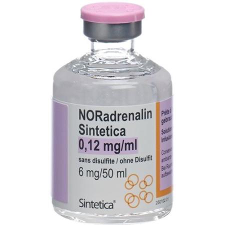 NORadrenalin Sintetica Inf L&ouml;s 0.12 mg/ml (50ml) without Disulfite V - PrimeCare Global