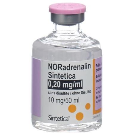 NORadrenalin Sintetica Inf L&ouml;s 0.2 mg/ml (50ml) without Disulfite Vi - PrimeCare Global