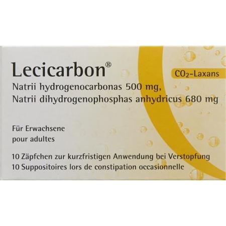 Lecicarbon Supp adult 10 pcs - PrimeCare Global