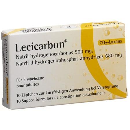 Lecicarbon Supp adult 10 pcs - PrimeCare Global