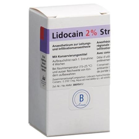 Lidocain Streuli 2% Inj L&ouml;s 1 g/50ml (vials) Avg - PrimeCare Global