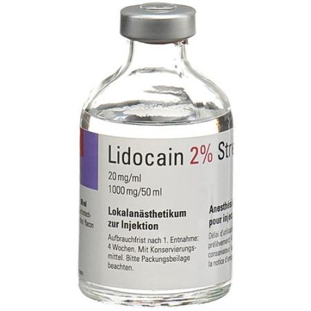 Lidocain Streuli 2% Inj L&ouml;s 1 g/50ml (vials) Avg - PrimeCare Global