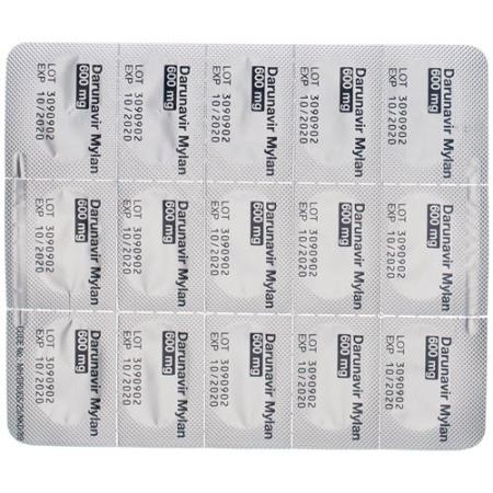 Darunavir Mylan film tablets 600 mg 60 pcs - PrimeCare Global