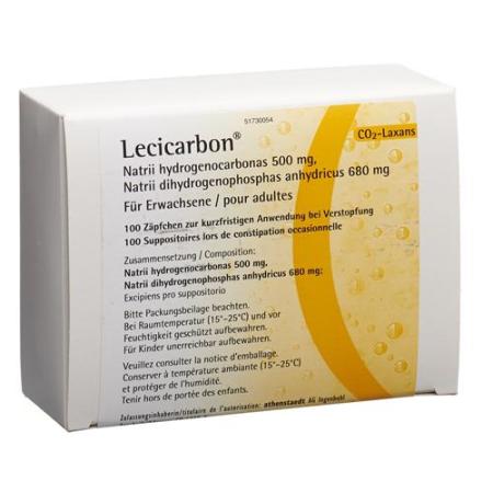 Lecicarbon Supp adult 100 pcs - PrimeCare Global
