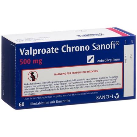 Valproate Chrono Sanofi Filmtabl 500 mg 60 pcs - PrimeCare Global