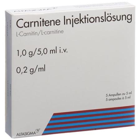 Carnitene Inj L&ouml;s 1 g/5ml i.v. 5amp 5ml - PrimeCare Global
