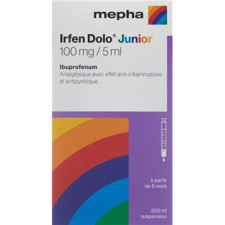 Irfen Dolo Junior Susp 100mg/5ml Bottle 200ml - PrimeCare Global
