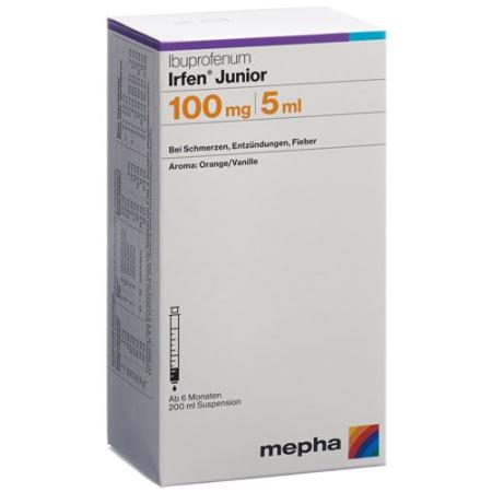 Irfen Junior Susp 100mg/5ml Bottle 200ml - PrimeCare Global
