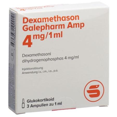 Dexamethasone Galepharm Amp Inj L&ouml;s 4 mg/ml 3 x 1 ml - PrimeCare Global