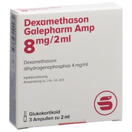 Dexamethasone Galepharm Amp Inj L&ouml;s 8 mg/2ml 3 x 2 ml - PrimeCare Global