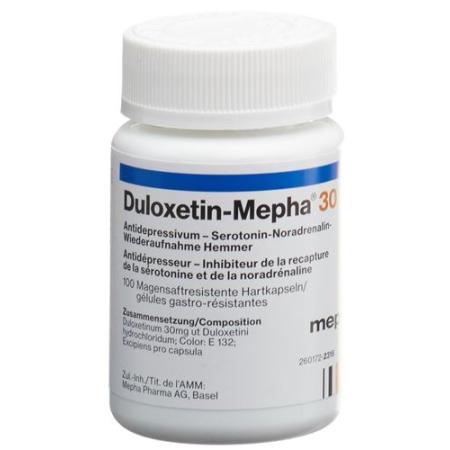 Duloxetine Mepha Kaps 30 mg bottle 100 pieces - PrimeCare Global