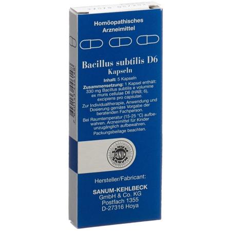 Sanum Bacillus subtilis Kaps D 6 5 pcs - PrimeCare Global