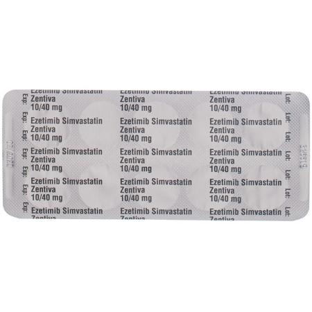 Ezetimibe Simvastatin Zentiva Tabl 10/40 mg 28 pcs - PrimeCare Global