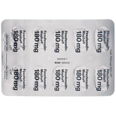 Fexofenadine-Mepha Lactab 180 mg 10 pcs - PrimeCare Global