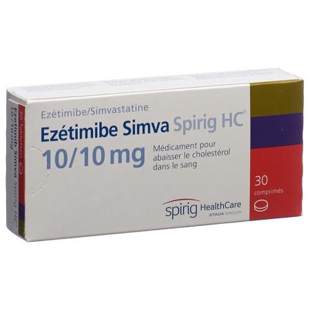 Ezetimibe Simva Spirig HC Tabl 10/10 mg 30 pcs - PrimeCare Global