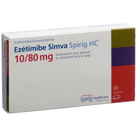 Ezetimibe Simva Spirig HC Tabl 10/80 mg 30 pcs - PrimeCare Global