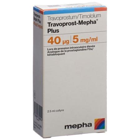 Travoprost-Mepha Plus Gtt Opht 0.04mg/5mg 3 Fl 2.5ml - PrimeCare Global