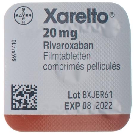 Xarelto film tabl 20 mg 30 single blisters - PrimeCare Global