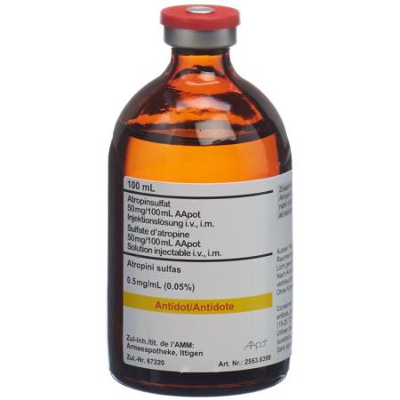 ATROPINSULFAT AApot Inj Lös 50 mg/100ml - PrimeCare Global