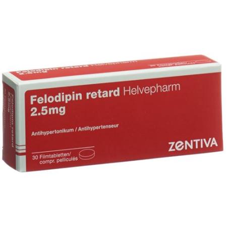 Felodipine retard Helvepharm Ret Filmtabl 2.5 mg 30 pcs - PrimeCare Global