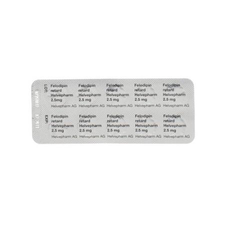 Felodipine retard Helvepharm Ret Filmtabl 2.5 mg 30 pcs - PrimeCare Global
