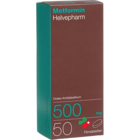 Metformin Helvepharm 500 mg 50 filmtablets - PrimeCare Global