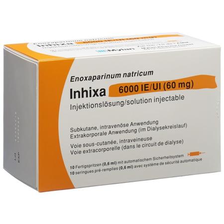 Inhixa Inj Loes 60mg/0.6ml 10 Fertspr 0.6ml - PrimeCare Global