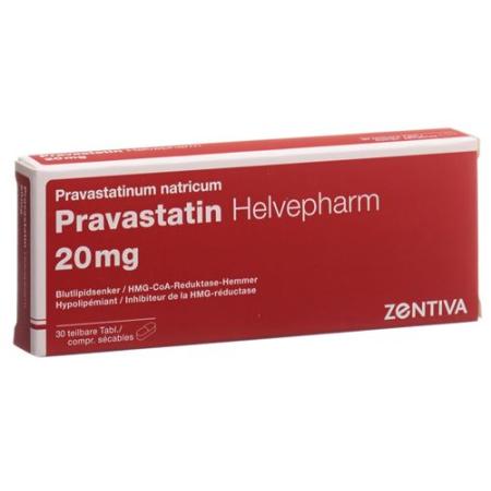 Pravastatin 20 mg tablets Helvepharm 30 pcs - PrimeCare Global