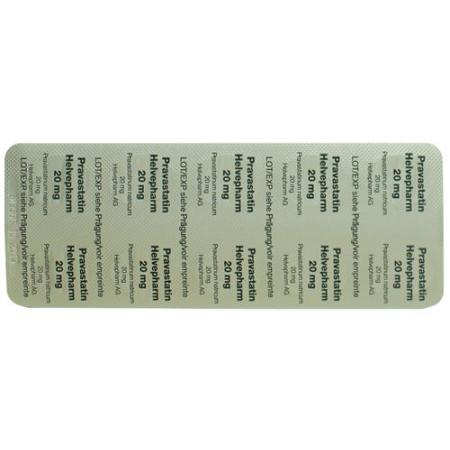 Pravastatin 20 mg tablets Helvepharm 30 pcs - PrimeCare Global