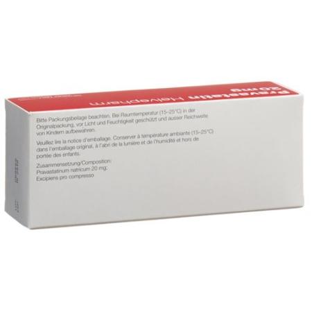 Pravastatin 20 mg tablets Helvepharm 100 pcs - PrimeCare Global