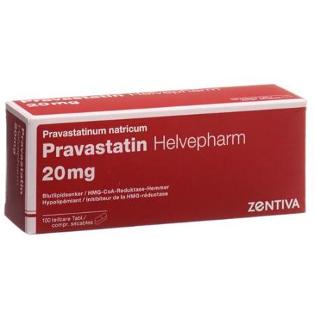 Pravastatin 20 mg tablets Helvepharm 100 pcs - PrimeCare Global