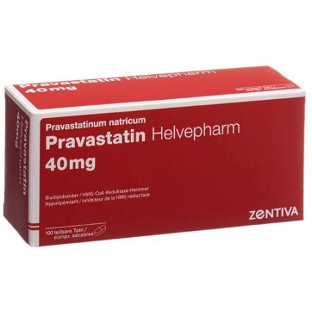 Pravastatin 40 mg tablets Helvepharm 100 pcs - PrimeCare Global