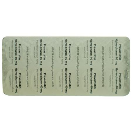 Pravastatin 40 mg tablets Helvepharm 100 pcs - PrimeCare Global